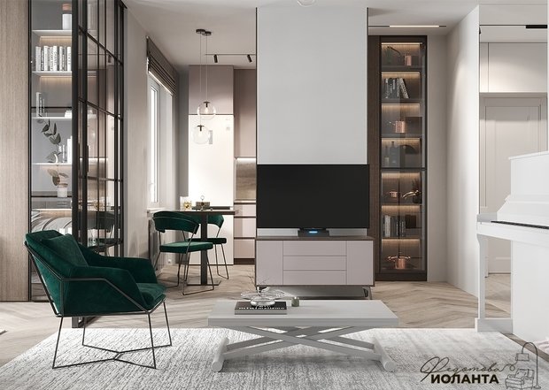Фото из портфолио Студия кухня-гостиная – фотографии дизайна интерьеров на INMYROOM
