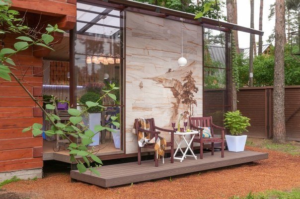 Фото из портфолио "Терраса в Малаховке"  один из выпусков программы "Фазенда " на "Первом" канале. – фотографии дизайна интерьеров на INMYROOM