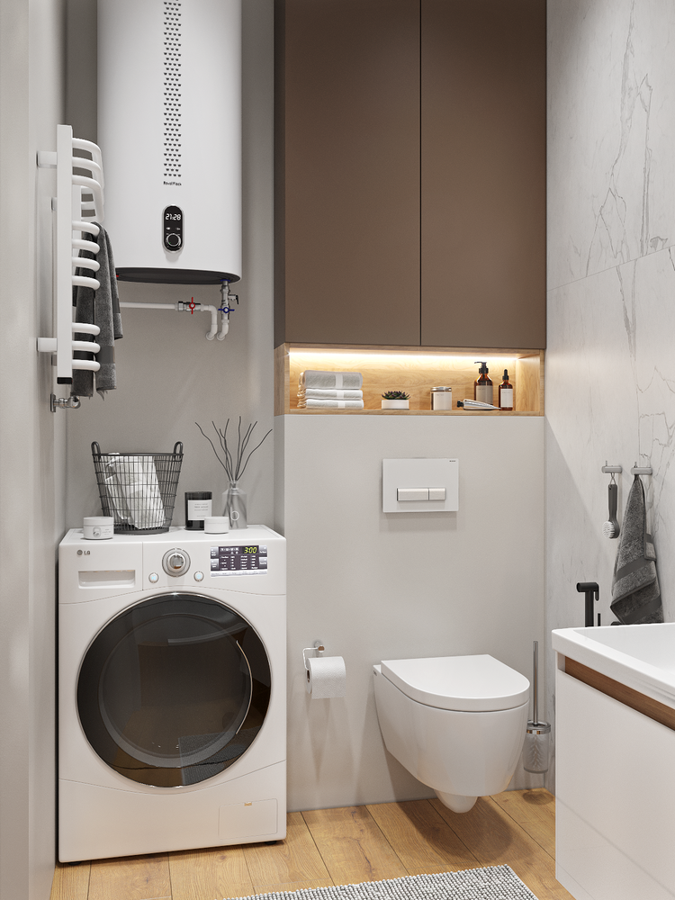 Фотография: Ванная в стиле Современный, Лофт, Квартира, Минимализм, Проект недели, Москва, 3 комнаты, 60-90 метров, OS Interior – фото на INMYROOM Фотография: Ванная в стиле Современный, Лофт, Квартира, Минимализм, Проект недели, Москва, 3 комнаты, 60-90 метров, OS Interior – фото на INMYROOM