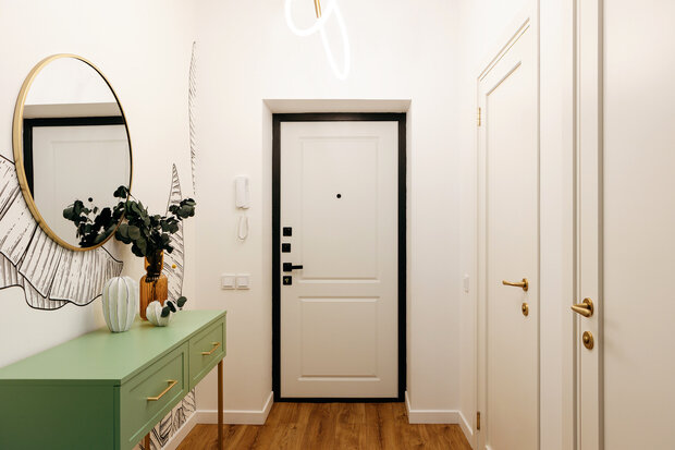 Фотография: Прихожая в стиле Современный, Квартира, Проект дня, Эко, Блочный дом, 4 и больше, 60-90 метров, Анна Терентьева – фото на INMYROOM