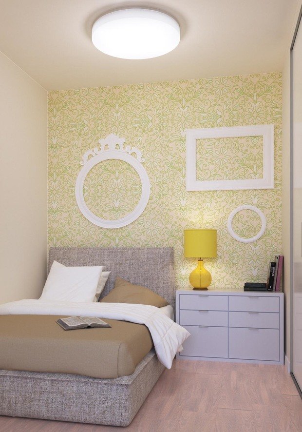 Фотография: Спальня в стиле Современный, Малогабаритная квартира, Квартира, Проект недели, Москва, П-55, 1 комната, до 40 метров, Екатерина Саламандра, Бюро «Общая Площадь» – фото на INMYROOM