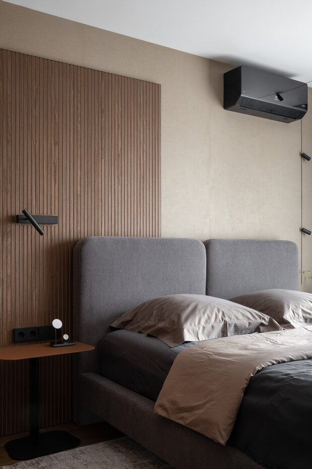 Фотография: Спальня в стиле Современный, Минимализм, Квартира, Проект дня, Санкт-Петербург, 2 комнаты, Более 90 метров, Эксклюзивные проекты, минимализм с элементами современного дизайна, фото интерьера, дизайн интерьера фото, Ирина Смышляева – фото на INMYROOM