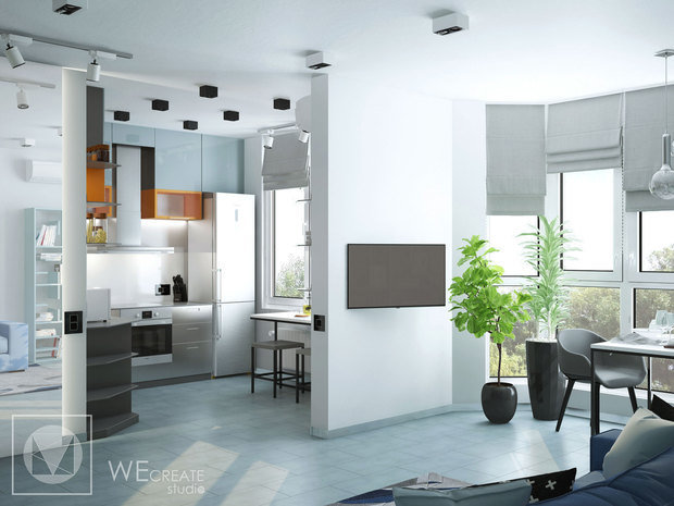 Фото из портфолио Квартира-студия в стиле минимализм – фотографии дизайна интерьеров на INMYROOM