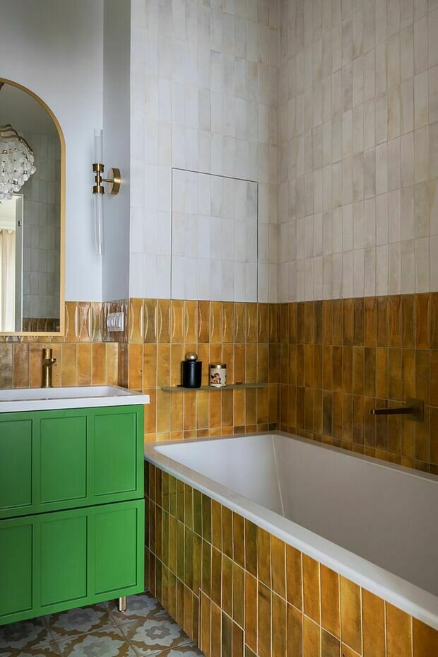 Фотография: Ванная в стиле Современный, Эклектика, Винтажный, Классический, Квартира, Проект дня, Москва, 4 и больше, 60-90 метров, Анна Морозова – фото на INMYROOM