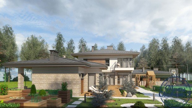 Фото из портфолио Двухэтажный загородный дом – фотографии дизайна интерьеров на INMYROOM