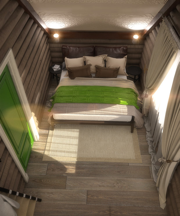 Фото из портфолио Уютный маленький гостевой домик г.Реж – фотографии дизайна интерьеров на INMYROOM