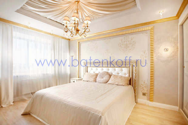 Фото из портфолио  Фото реализованной спальни в ЖК Адмиральский от дизайн студии Батенькофф в классическом стиле – фотографии дизайна интерьеров на InMyRoom.ru