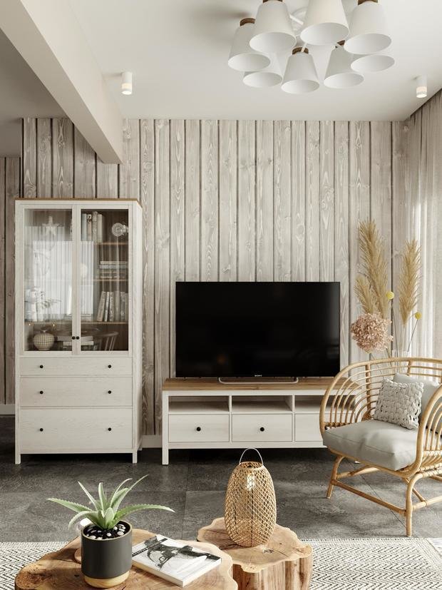 Фотография: Гостиная в стиле Скандинавский, Дом, Проект недели, Дом и дача, Ленинградская область, 4 и больше, Более 90 метров, Анастасия Рамазанова – фото на INMYROOM