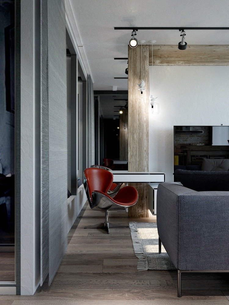Фотография: Гостиная в стиле Лофт, Кухня и столовая, Квартира, Студия, Проект недели, Москва, Павел Алексеев, Хрущевка, до 40 метров – фото на INMYROOM