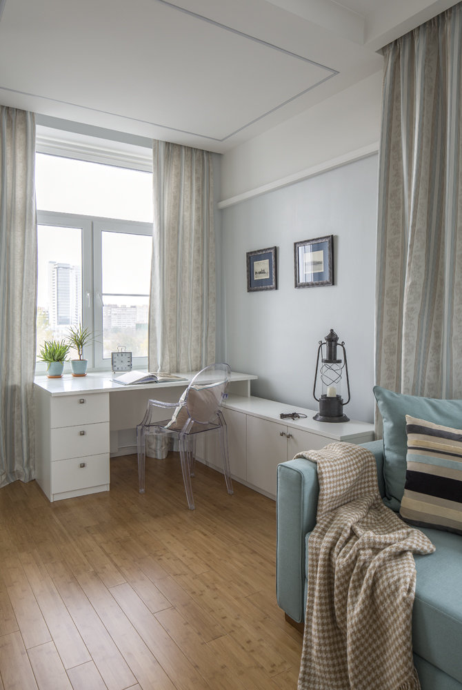 Фотография: Кабинет в стиле Современный, Квартира, Проект недели, Евгений Кулибаба, Эльвира Станкевич, Сталинка, трешка, 3 комнаты, 60-90 метров – фото на INMYROOM