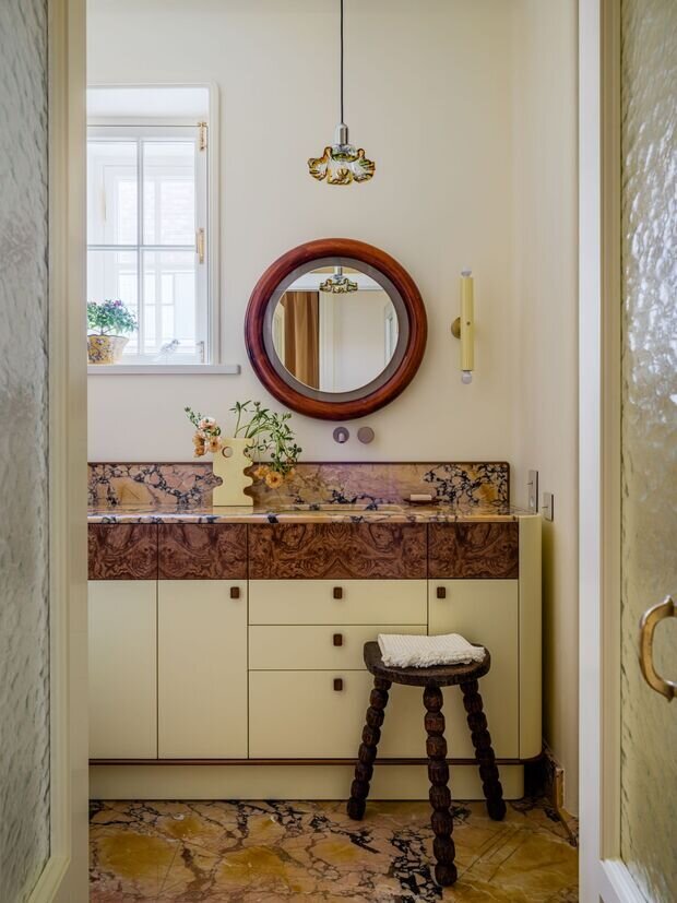 Фотография: Ванная в стиле Классический, Эклектика, Современный, Квартира, Проект дня, Кирпичный дом, 3 комнаты, Более 90 метров, Винтажный, Елена Учаева – фото на INMYROOM