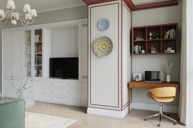 Фотография: Гостиная в стиле Современный, Эклектика, Квартира, Проект недели, Монолитный дом, 2 комнаты, 40-60 метров, 60-90 метров, Истра, Andrei Lobin Design Buro, Андрей Лобин – фото на INMYROOM