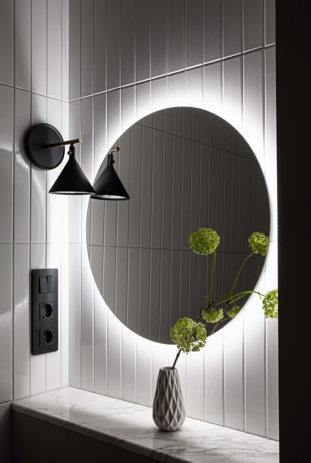 Фотография: Ванная в стиле Минимализм, Квартира, Проект недели, Санкт-Петербург, 4 и больше, Более 90 метров, Juicy Flat, Наташа Курлыгина – фото на INMYROOM