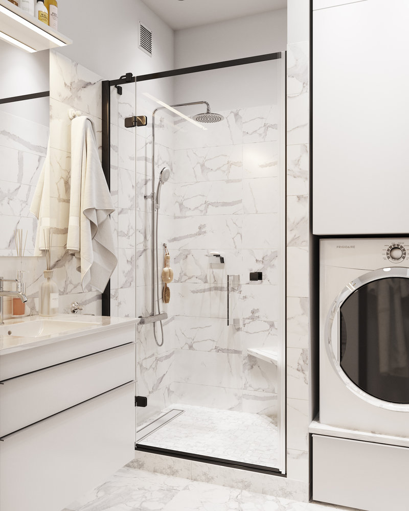 Фотография: Ванная в стиле Современный, Квартира, Проект недели, Даша Ухлинова, Зеленоград, ГМС-1, 2 комнаты, 40-60 метров – фото на INMYROOM Фотография: Ванная в стиле Современный, Квартира, Проект недели, Даша Ухлинова, Зеленоград, ГМС-1, 2 комнаты, 40-60 метров – фото на INMYROOM