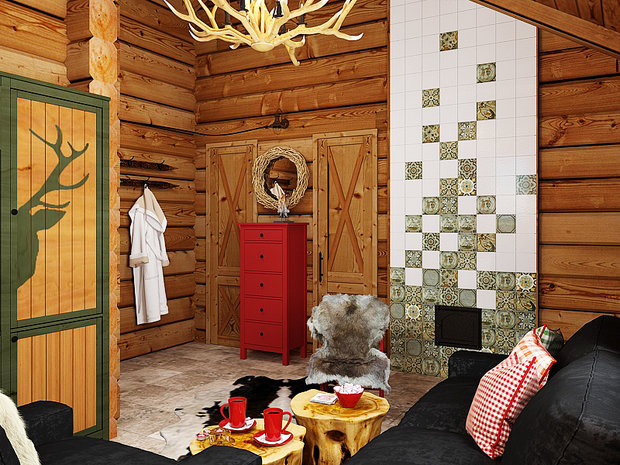 Фото из портфолио Баня в стиле  шале – фотографии дизайна интерьеров на INMYROOM