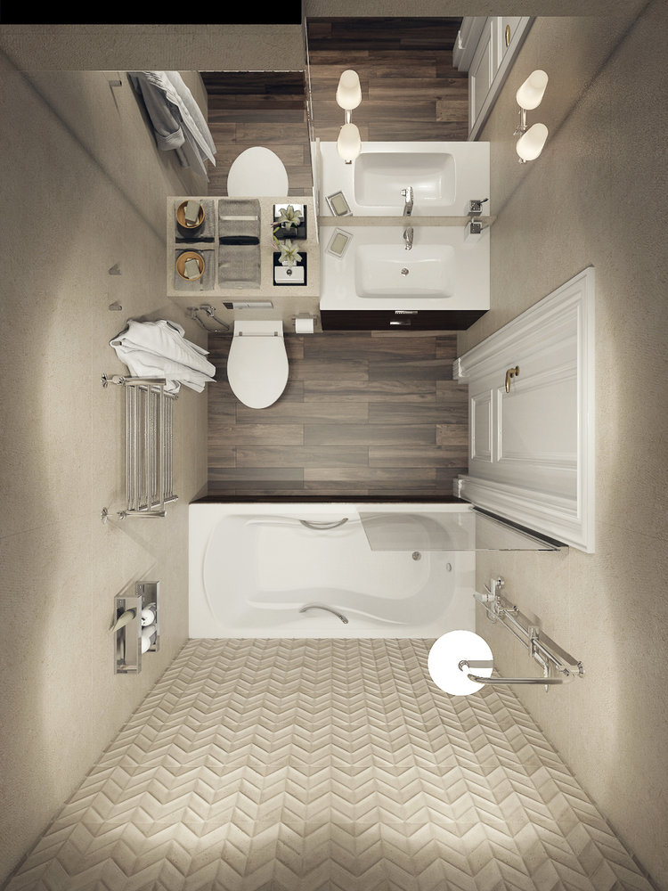 Фотография: Ванная в стиле Современный, Квартира, Проект недели, Москва, Монолитный дом, ЖК «Водный», 3 комнаты, 60-90 метров, Маргарита Фомина – фото на INMYROOM Фотография: Ванная в стиле Современный, Квартира, Проект недели, Москва, Монолитный дом, ЖК «Водный», 3 комнаты, 60-90 метров, Маргарита Фомина – фото на INMYROOM