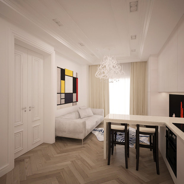 Фото из портфолио квартира 57 кв м  – фотографии дизайна интерьеров на INMYROOM