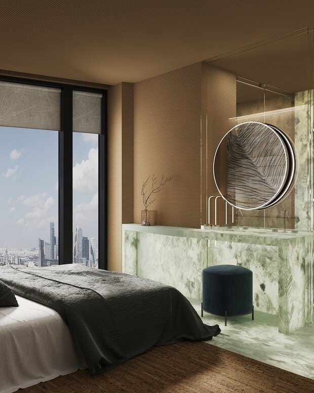 Фото из портфолио Проект квартиры для молодой пары в ЖК Capital Towers – фотографии дизайна интерьеров на INMYROOM