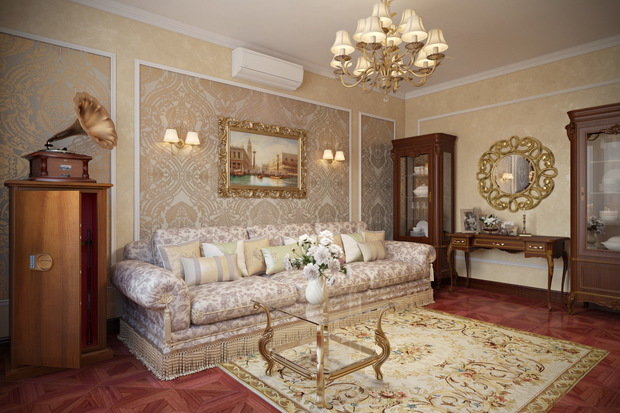 Фото из портфолио Шоколадно-золотистая классика – фотографии дизайна интерьеров на INMYROOM