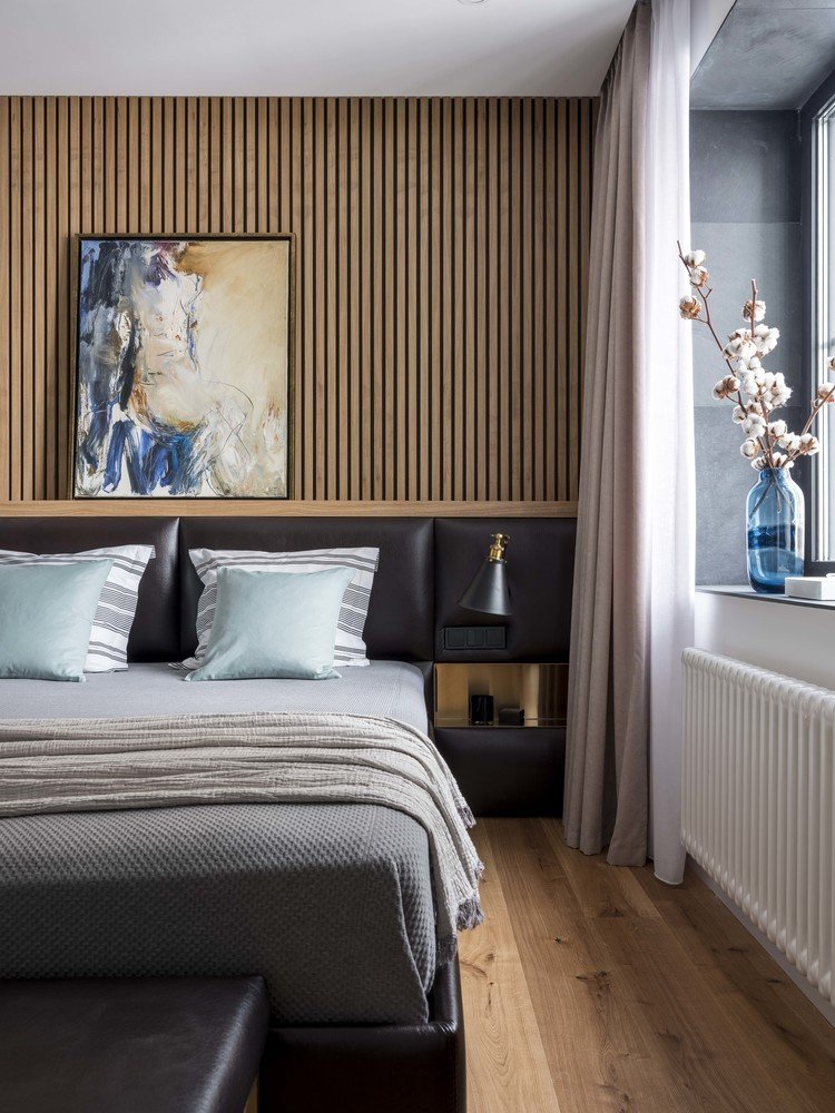 Фотография: Спальня в стиле Современный, Скандинавский, Квартира, Проект недели, Москва, Алексей Иванов, Павел Герасимов, Монолитный дом, ЖК «Водный», 2 комнаты, 60-90 метров – фото на INMYROOM