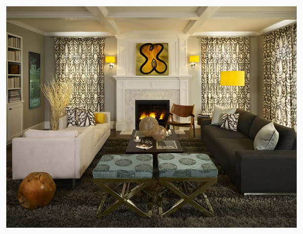 Фотография: Гостиная в стиле Современный, Эклектика, Декор интерьера, Цвет в интерьере, Индустрия, Новости – фото на INMYROOM