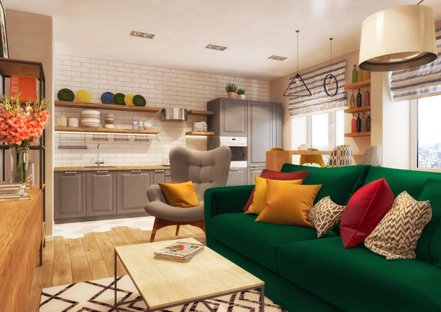 Фото из портфолио Яркий интерьер для молодой девушки – фотографии дизайна интерьеров на INMYROOM