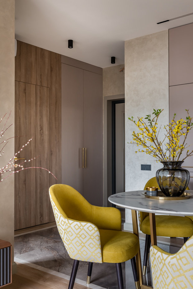 Фотография: Кухня и столовая в стиле Современный, Квартира, Проект недели, Москва, Вера Николаенко, 2 комнаты, 40-60 метров, VERA Inteiors – фото на INMYROOM