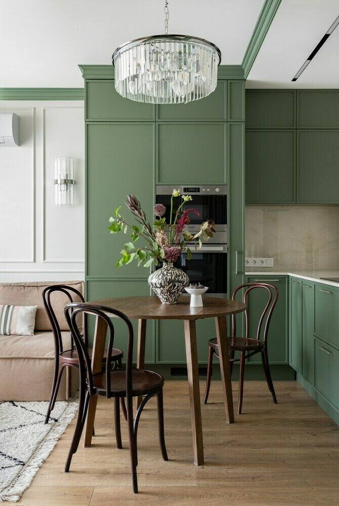 Фотография: Кухня и столовая в стиле Современный, Винтажный, Эклектика, Квартира, Проект дня, Санкт-Петербург, 3 комнаты, 40-60 метров, ЖК «Golden City» – фото на INMYROOM