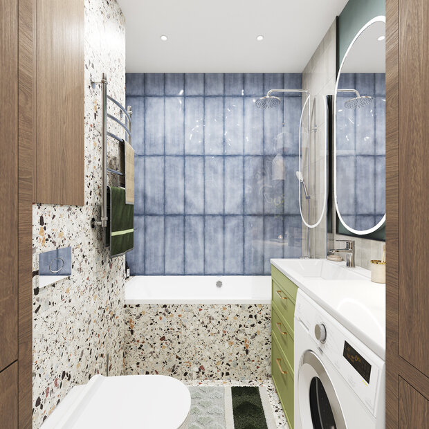 Фотография: Ванная в стиле Современный, Квартира, Проект недели, Воронеж, 2 комнаты, 40-60 метров, Room To Me, Анастасия Смагина – фото на INMYROOM