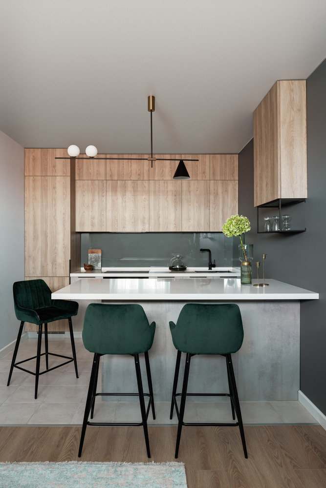 Фотография: Кухня и столовая в стиле Современный, Квартира, Проект недели, Москва, 2 комнаты, 40-60 метров, Евгения Козюкова – фото на INMYROOM Фотография: Кухня и столовая в стиле Современный, Квартира, Проект недели, Москва, 2 комнаты, 40-60 метров, Евгения Козюкова – фото на INMYROOM