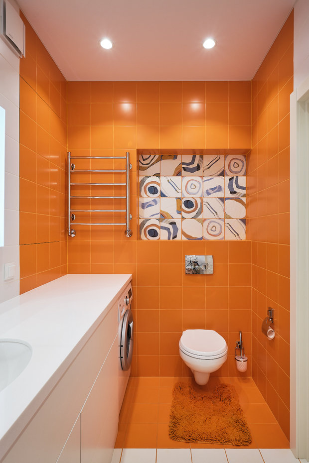 Фотография: Ванная в стиле Современный, Минимализм, Лофт, Эклектика, Квартира, Проект недели, Москва, 1 комната, 40-60 метров, студия «Особинка», Ксения Розанцева – фото на INMYROOM