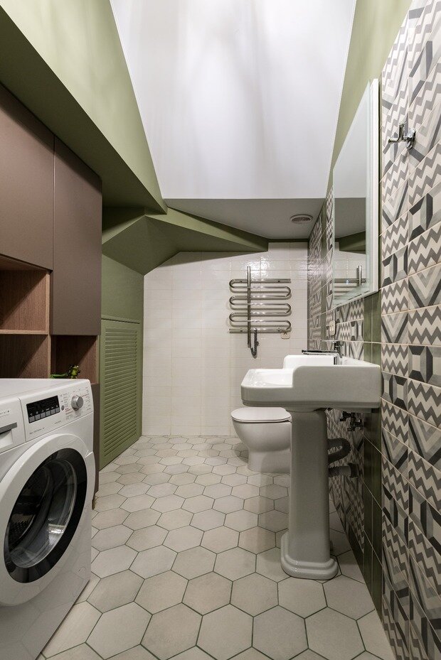 Фотография: Ванная в стиле Скандинавский, Современный, Проект недели, Дом и дача, Новая Москва, Таунхаус, Блочный дом, 4 и больше, Более 90 метров, Pegasova Design, Елена Пегасова – фото на INMYROOM