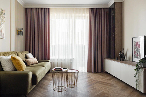 Фотография: Гостиная в стиле Современный, Квартира, Проект недели, Челябинск, 3 комнаты, 60-90 метров, Александра Хасанова – фото на INMYROOM