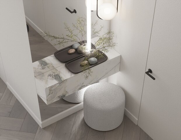 Фото из портфолио Дизайн интерьера квартиры в белом минимализме – фотографии дизайна интерьеров на INMYROOM