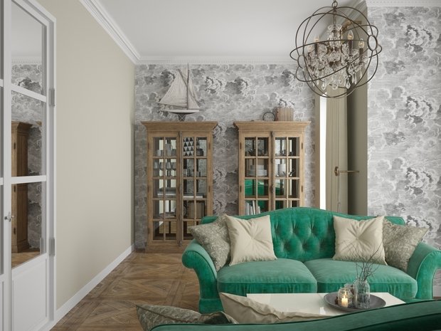 Фото из портфолио Изумрудная гостиная – фотографии дизайна интерьеров на INMYROOM