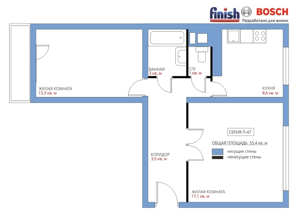 Фотография: в стиле , Кухня и столовая, Перепланировка, Анастасия Киселева, Максим Джураев, Панельный дом, Finish, п-47 – фото на INMYROOM Фотография: в стиле , Кухня и столовая, Перепланировка, Анастасия Киселева, Максим Джураев, Панельный дом, Finish, п-47 – фото на INMYROOM