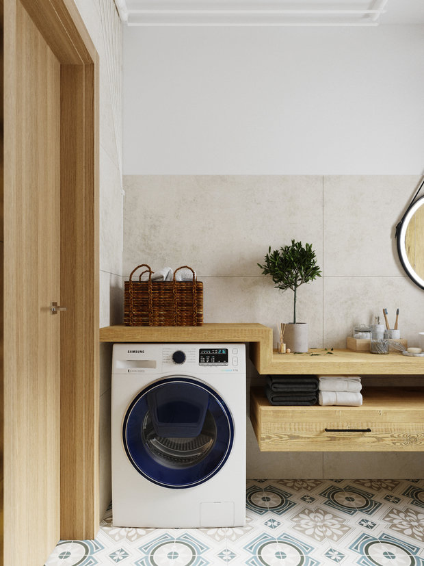 Фотография: Ванная в стиле Современный, Скандинавский, Дом, Проект недели, Дача, Новосибирск, 3 комнаты, 60-90 метров, DS Mango – фото на INMYROOM