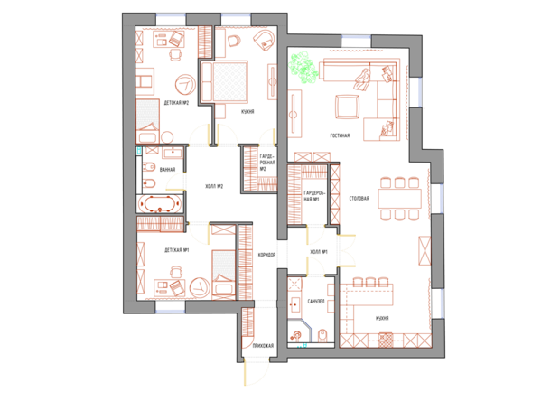 Фото из портфолио Квартира с мансардной крышей – фотографии дизайна интерьеров на INMYROOM