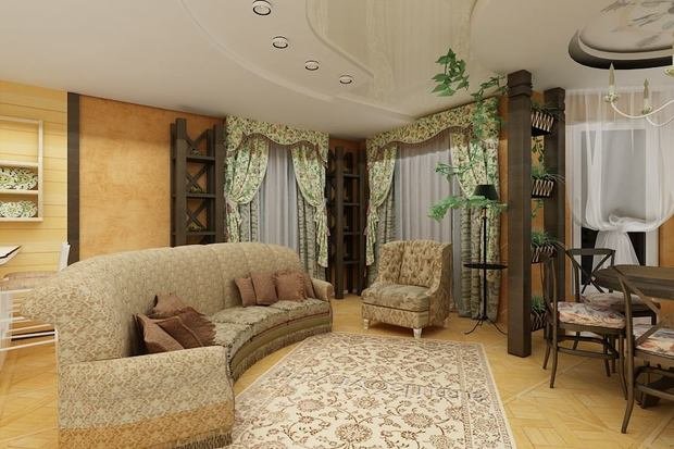 Фотография: Гостиная в стиле Прованс и Кантри – фото на INMYROOM