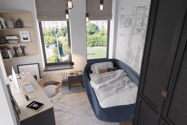 Фото из портфолио Интересный современный – фотографии дизайна интерьеров на INMYROOM