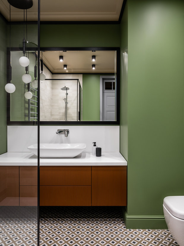 Фотография: Ванная в стиле Современный, Квартира, Проект недели, Москва, Сталинка, 2 комнаты, 60-90 метров, Анна Зуева – фото на INMYROOM