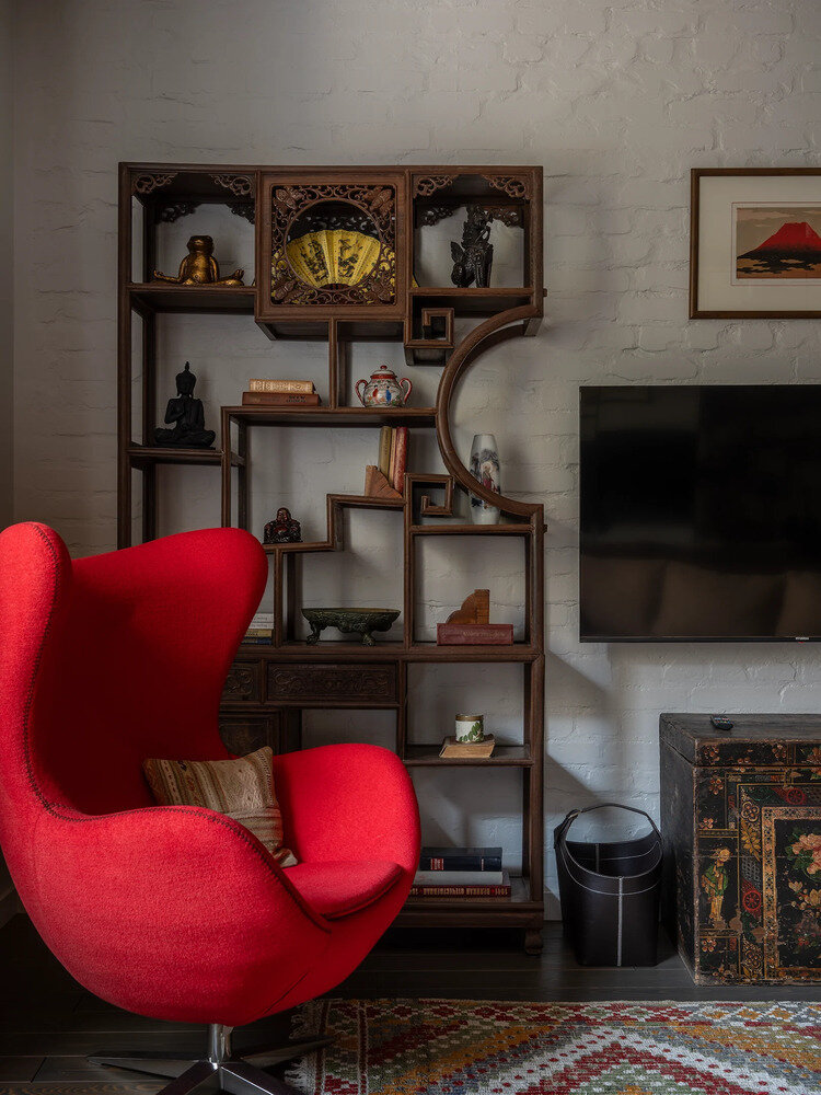 Фотография: Гостиная в стиле Эклектика, Современный, Восточный, Квартира, Проект дня, Москва, 3 комнаты, 40-60 метров, Вероника Любош – фото на INMYROOM Фотография: Гостиная в стиле Эклектика, Современный, Восточный, Квартира, Проект дня, Москва, 3 комнаты, 40-60 метров, Вероника Любош – фото на INMYROOM