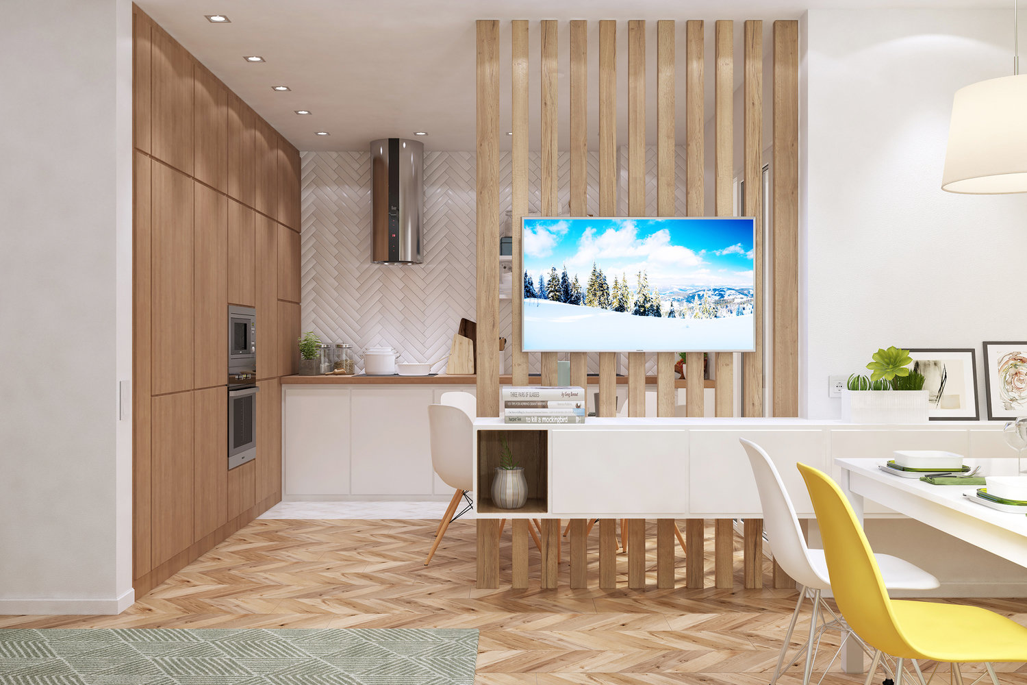 Фотография: Кухня и столовая в стиле Современный, Квартира, Проект недели, Эко, Беларусь, Минск, Блочный дом, 3 комнаты, 60-90 метров, Виктория Зазнова – фото на INMYROOM