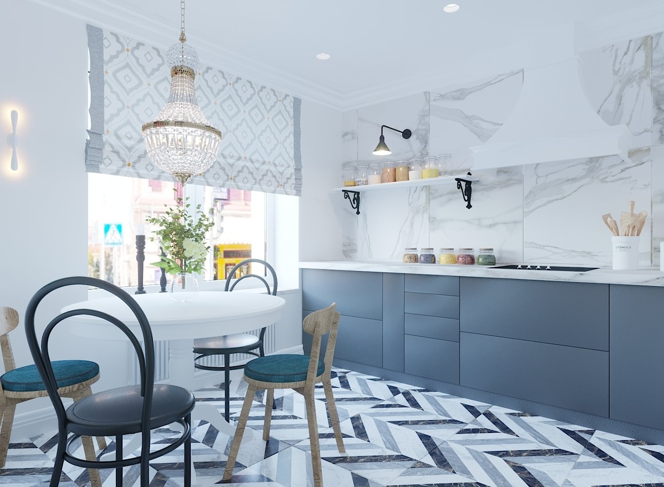 Фото из портфолио Дизайн трехкомнатной квартиры – фотографии дизайна интерьеров на INMYROOM Фото из портфолио Дизайн трехкомнатной квартиры – фотографии дизайна интерьеров на INMYROOM