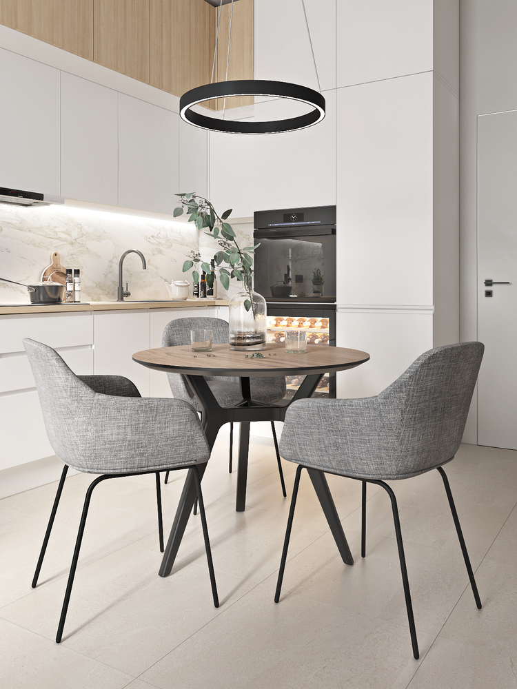 Фотография: Кухня и столовая в стиле Современный, Минимализм, Лофт, Квартира, Проект недели, Москва, 3 комнаты, 60-90 метров, OS Interior – фото на INMYROOM Фотография: Кухня и столовая в стиле Современный, Минимализм, Лофт, Квартира, Проект недели, Москва, 3 комнаты, 60-90 метров, OS Interior – фото на INMYROOM