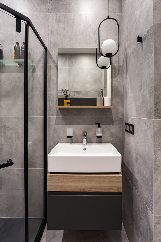 Фотография: Ванная в стиле Современный, Минимализм, Квартира, Проект недели, Москва, 3 комнаты, Более 90 метров, Светлана Гальченко – фото на INMYROOM