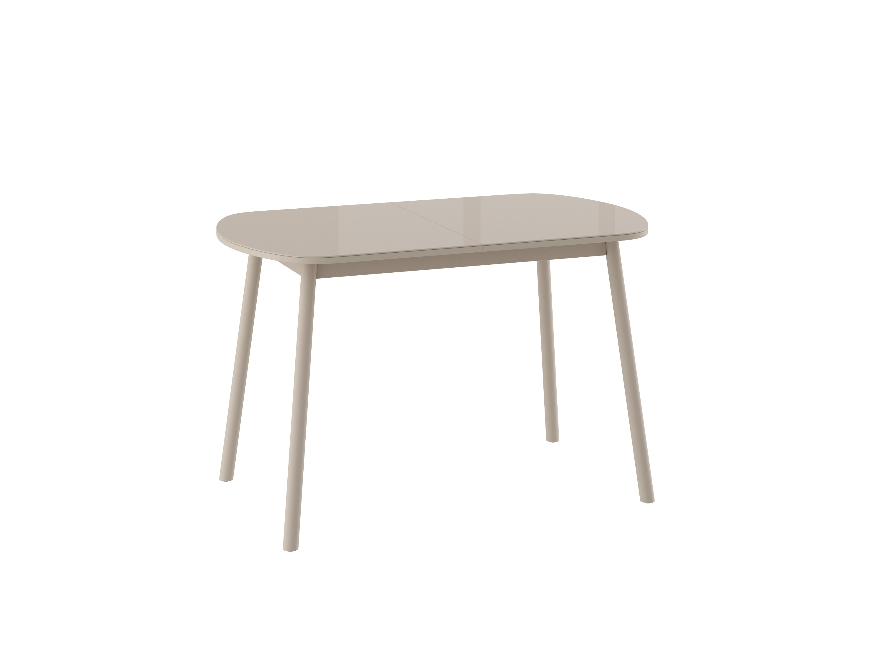 Раздвижной обеденный стол Раунд L цвета капучино