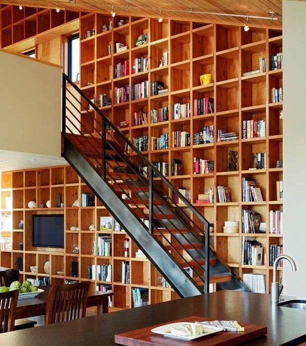 Фотография:  в стиле Современный, Хранение, Стиль жизни, Советы, Библиотека – фото на INMYROOM