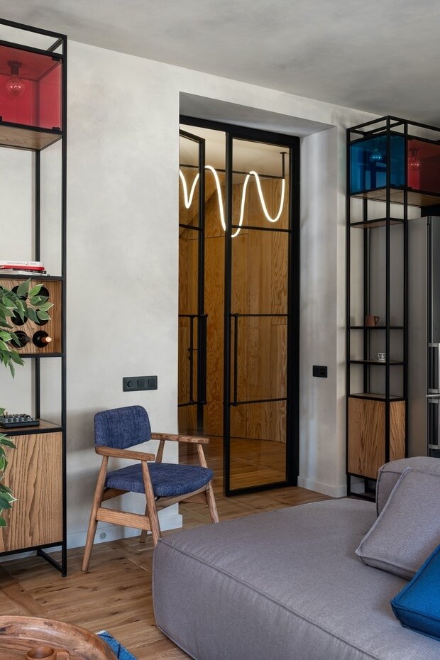 Фотография: Гостиная в стиле Современный, Эклектика, Эко, Проект недели, Дом и дача, Кирпичный дом, Более 90 метров – фото на INMYROOM