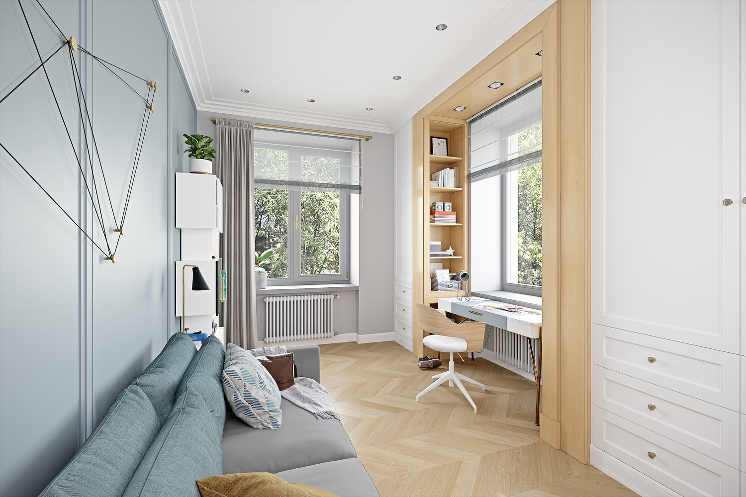 Фотография: Кабинет в стиле Современный, Квартира, Проект недели, Москва, Сталинка, 3 комнаты, 60-90 метров, VO Concept – фото на INMYROOM Фотография: Кабинет в стиле Современный, Квартира, Проект недели, Москва, Сталинка, 3 комнаты, 60-90 метров, VO Concept – фото на INMYROOM